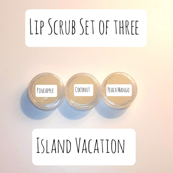 Lip Scrub Set of 3 Island Vacation SEE DES… - Picture 1 of 3